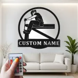Personalisierte Eisenarbeiter LED Schild | Individuelles Metallschild | Stahlarbeiter Namensschild für Werkstatt & Garage | Geschenk für Ihn