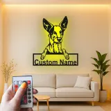 Custom German Shepherd Led Light Metal Wall Art Personalized Dog Lover Gift Living Room Pet Decor 5