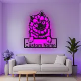 Cartel de metal LED personalizado de Pastor Alemán, regalo para amantes de los perros, decoración para la sala de estar