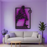 Insegna in metallo personalizzata con luce LED per giocatore di pallavolo - Regalo per atleti e decorazione per sala giochi