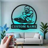 Custom DJ Turntable Led Light Metal Wall Art Personalized Music Lover Gift Game Room or Studio Decor