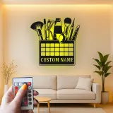 Personalisierte Makeup Artist LED-Schild | Individuelle Metall-Wandkunst für Salon-Dekoration | Beauty-Studio Namensschild | MUA Vanity Licht