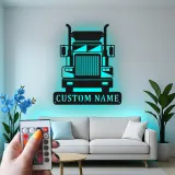 Insegna in metallo LED personalizzata per camion semi, regalo per camionisti, decorazione per garage o man cave 16
