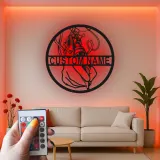 Panneau de Studio de Tatouage Personnalisé | Décoration Murale Métallique LED Personnalisée | Plaque de Nom d'Artiste de Tatouage | Panneau de Bienvenue pour Boutique