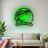 Custom Catfish LED Metal Sign | Personalized Fisherman Gift | Lake House Decor | Lighted Cabin Wall Art
