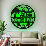 Insegna in metallo LED per campeggio RV personalizzata regalo per campeggiatori decorazione per avventure all'aperto