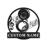 Cartel de notas musicales personalizado | Arte mural LED para estudio y sala de música | Regalo personalizado para músico
