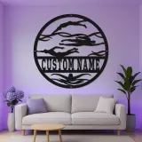 Custom Swimmer LED Metal Sign | Personalized Athlete Wall Art | Competitive Swimming Decor | Swim Team Coach Gift