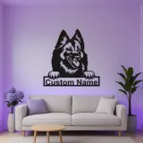 Cartel LED de perro personalizado | Arte mural de nombre de mascota personalizado | Decoración iluminada de entrada | Regalo único para amantes de los perros