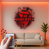 Panneau en métal de menuiserie personnalisé | Décor d'atelier pour bricoleur | Art mural en métal LED | Cadeau pour artisan