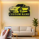 Insegna in metallo LED personalizzata per auto cabriolet, regalo per appassionati di auto, decorazione per garage o stanza degli uomini