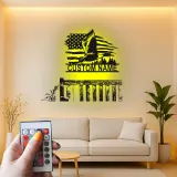 Custom Flying Duck Led Light Metal Wall Art Personalized Gift for Nature Lovers Rustic Cabin Decor