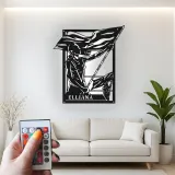 Cartel de metal LED de soldado femenino | Decoración patriótica personalizada | Cartel de nombre militar personalizado | Regalo para veteranos