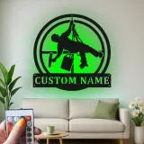 Cartel de metal LED personalizado para limpiadores de ventanas, regalo único para limpiadores, decoración de oficina o taller