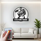 Personalized Firefighter LED Sign | Custom Metal Wall Art for Man Cave | Fire Station Decor | Hero Gift