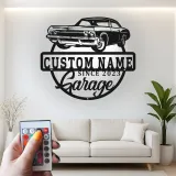 Custom Classic Car Led Light Metal Wall Art Personalized Garage Gift for Him Man Cave Decor 3