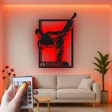 Insegna in metallo LED Karate | Insegna personalizzata per arti marziali | Decorazione con nome del combattente per dojo e palestra | Regalo Taekwondo