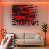 Insegna in metallo LED personalizzata per camion semi, regalo per camionisti, decorazione per garage o man cave 14