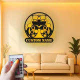 Panneau LED Phoroptère Personnalisé | Décoration murale Optométriste Personnalisée | Décor de clinique oculaire en métal | Cadeau pour médecin