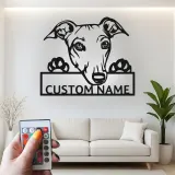 Cartel LED de perro personalizado | Cartel de nombre de mascota personalizado | Decoración iluminada conmemorativa | Regalo premium para amantes de los perros