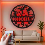 Personalisierte Feen-Namensschild mit LED | Individuelle Metall-Wandkunst | Verzauberte Kinderzimmer-Dekoration für Mädchen | Magisches Nachtlicht Geschenk