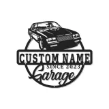 Cartel de metal LED de coche clásico personalizado regalo de garaje para entusiastas del automóvil decoración de man cave 7