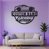 Custom LED Garage Sign | Metal Auto Shop Decor | Personalized Man Cave Wall Art | Lighted Car Enthusiast Gift