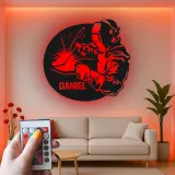 Décoration murale en métal LED personnalisée pour soudeur - Cadeau pour passionné de soudage, décoration de garage ou d'atelier 1