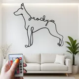 Insegna in metallo LED personalizzata per Doberman Pinscher - Regalo unico per amanti dei cani - Decorazione per soggiorno