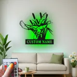 Décoration murale en métal personnalisée avec un canard dans des roseaux en rétroéclairage - Cadeau personnalisé pour les amoureux de la nature, décoration de cabane ou de chalet