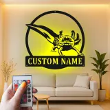 Insegna in metallo personalizzata con Axolotl e luce LED regalo unico per amanti degli anfibi decorazione per camera da letto o ufficio
