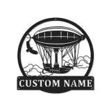 Décoration murale en métal personnalisée avec rétroéclairage LED d'airship steampunk - Cadeau unique pour les passionnés d'aviation, décoration de bureau ou de salon