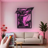 Personalisierte LED-beleuchtete Metall-Wandkunst mit Color-Guard-Silhouette – Geschenk für Performer und Schlafzimmerdeko