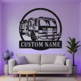 Personalized Firefighter LED Sign | Custom Metal Wall Art | Fire Station Decor | Gift for American Hero