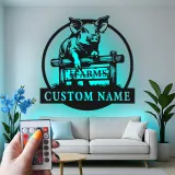 Cartel de metal LED de granja de cerdos personalizado Regalo para agricultores Decoración rústica de granja