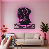 Décoration murale en métal LED personnalisée Labrador Retriever pour les amoureux des chiens 1