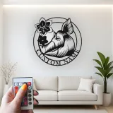 Insegna in Metallo Personalizzata con Cinghiale | Decorazione per Capanna del Cacciatore con LED | Arte da Parete con Nome Personalizzato per Lodge o Man Cave