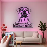 Custom Mastiff Led Light Metal Wall Art Personalized Dog Lover Gift Living Room Pet Decor 4
