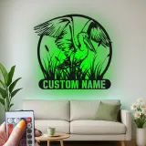 Insegna in Metallo Pellicano Personalizzata | Arte Murale LED Costiera per la Casa | Regalo per Amanti degli Uccelli | Decorazione per Casa al Mare