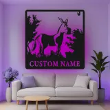 Cartel de metal LED personalizado Burro Regalo rústico para decoración del hogar para amantes de los animales