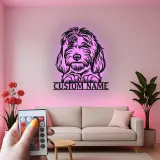 Cartel de metal LED personalizado para perros, regalo para amantes de los perros, decoración de salón o habitación de mascotas