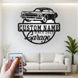 Personalisierte LED-Schild für klassische Autos | Individuelle Metall-Wandkunst für die Garage | Vintage Auto-Dekor Geschenk