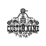 Custom Farm Tractor Led Light Metal Wall Art Personalized Farmer Gift Rustic Barn Decor
