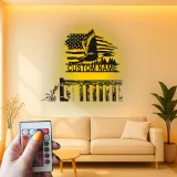 Custom Flying Duck Led Light Metal Wall Art Personalized Gift for Nature Lovers Rustic Cabin Decor