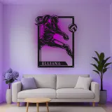 Personalisierte LED-Metall-Wandkunst Volleyballspieler Geschenk für Athleten, Spielzimmer Sportdekoration