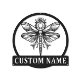 Décoration murale en métal LED personnalisée Libellule Cadeau pour amoureux de la nature Décor de chambre ou de salon 2
