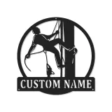 Arte murale in metallo LED Lineman personalizzata | Regalo per elettricista personalizzato | Insegna silhouette per lavoratori dei servizi pubblici per casa, ufficio o garage