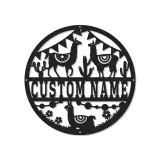 Custom Llama Desert Scene Led Light Metal Wall Art Personalized Gift for Llama Lovers Living Room or Nursery Decor