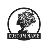 Custom Hairstylist LED Sign | Personalized Metal Wall Art for Salon Decor | Beauty Shop Logo & Hairdresser Gift