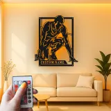Runner LED Metal Wall Art | Personalized Sprinter Sign | Custom Track Athlete Gift | Modern Sports Decor for Room